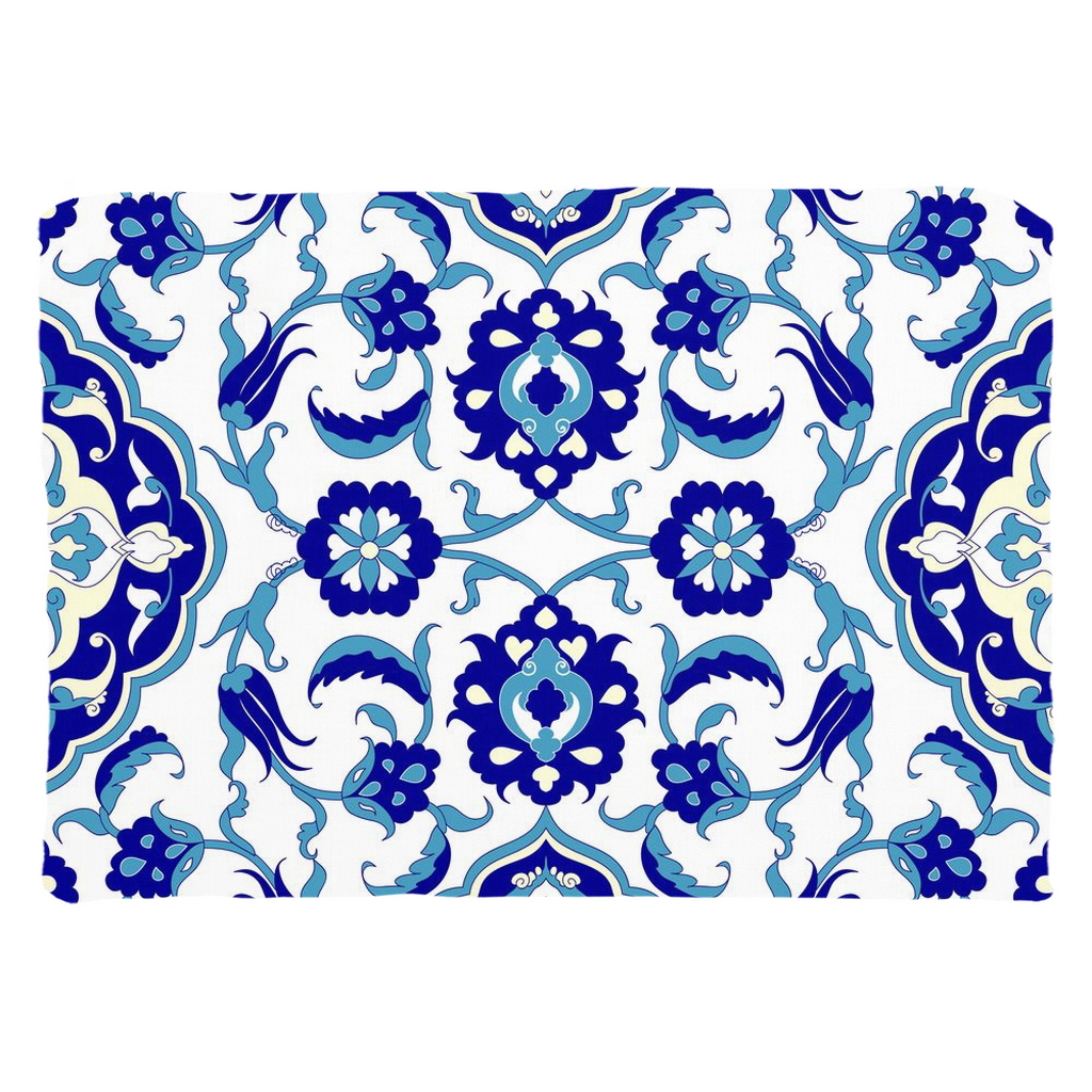 Jasmine Ottoman Cotton Pillows Aqua Blue