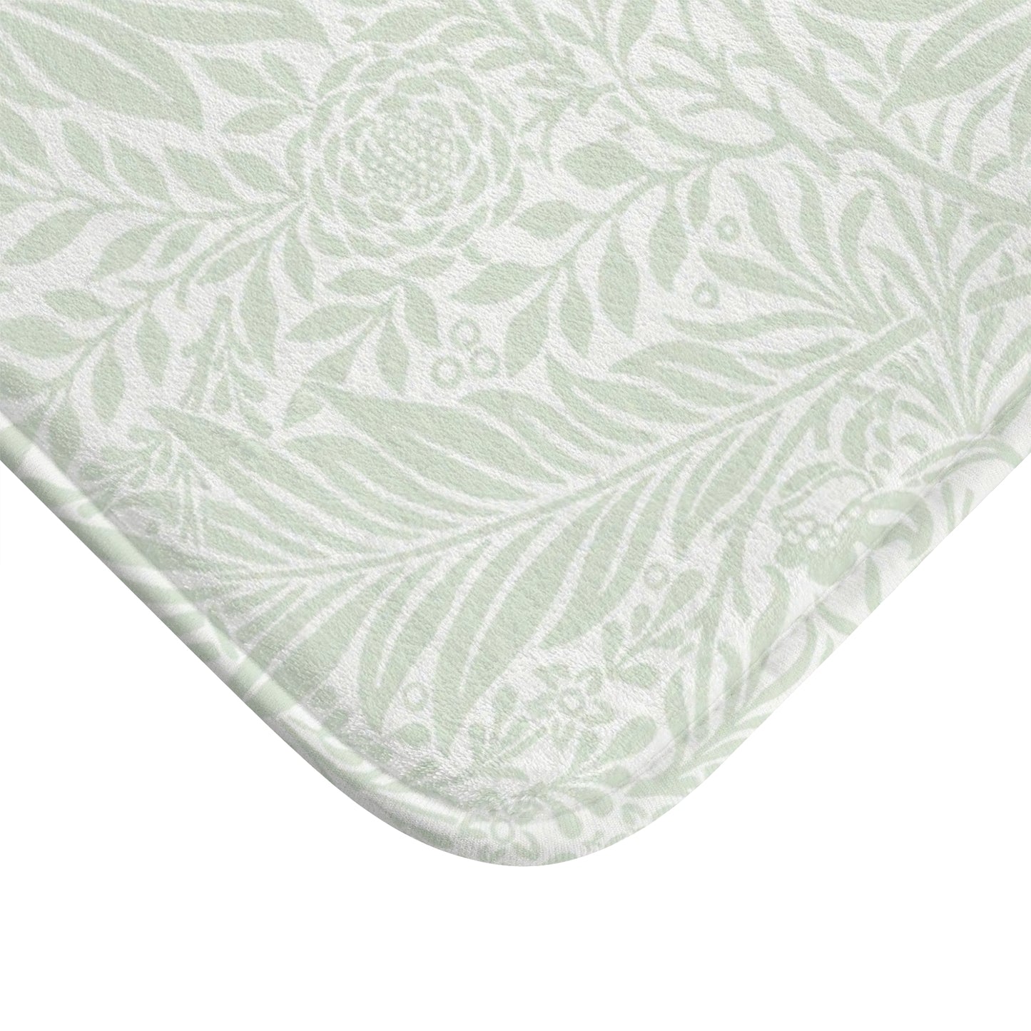 William Morris Bath Mat Larkspur Mint Aqua