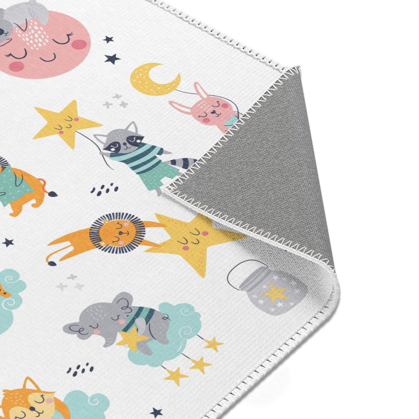 Sleepy Bedtime Animals Nursery Rug Play Mat