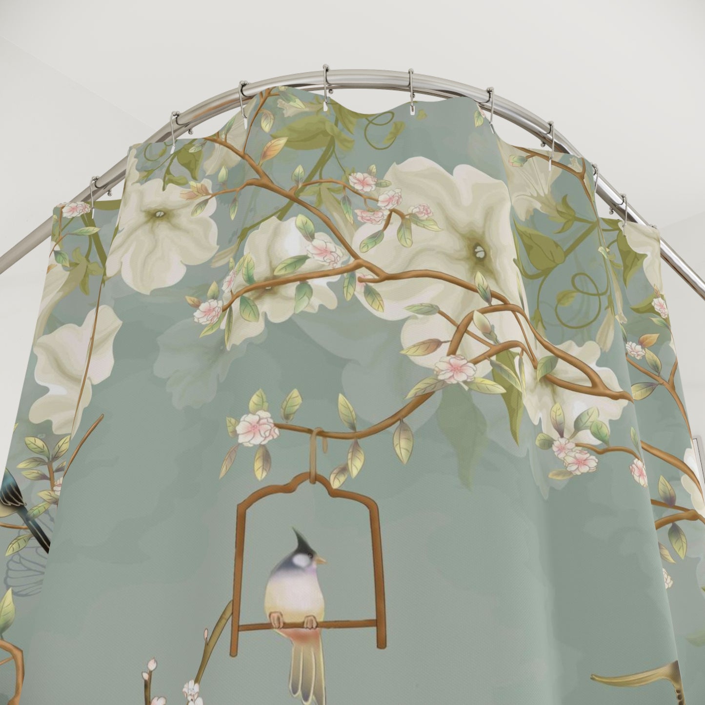 Chinoiserie Pearl Garden Shower Curtain