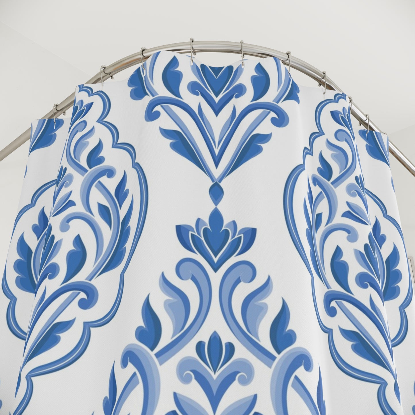 Cavallo Shower Curtain Blue & White