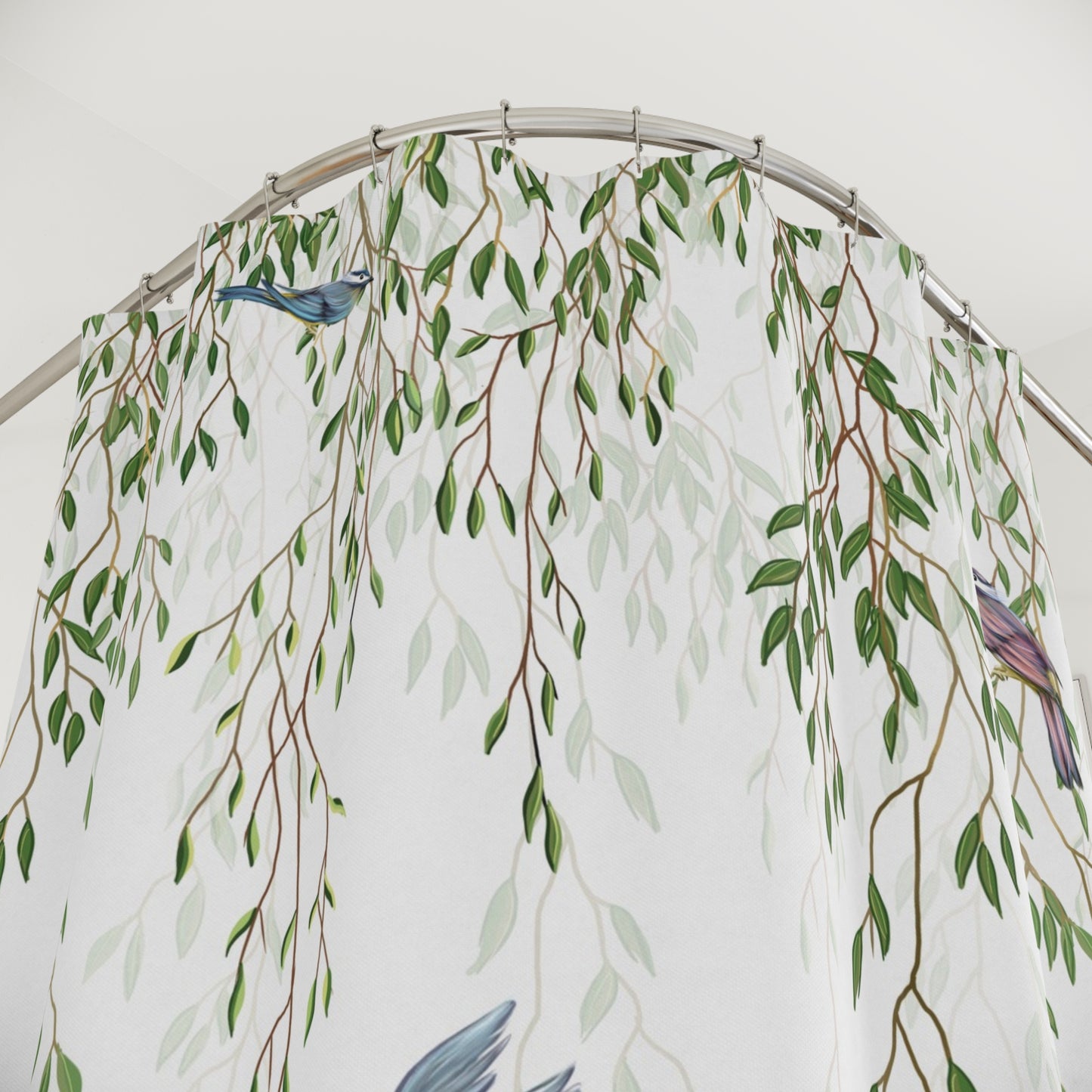 Chinoiserie Bird Garden Shower Curtain