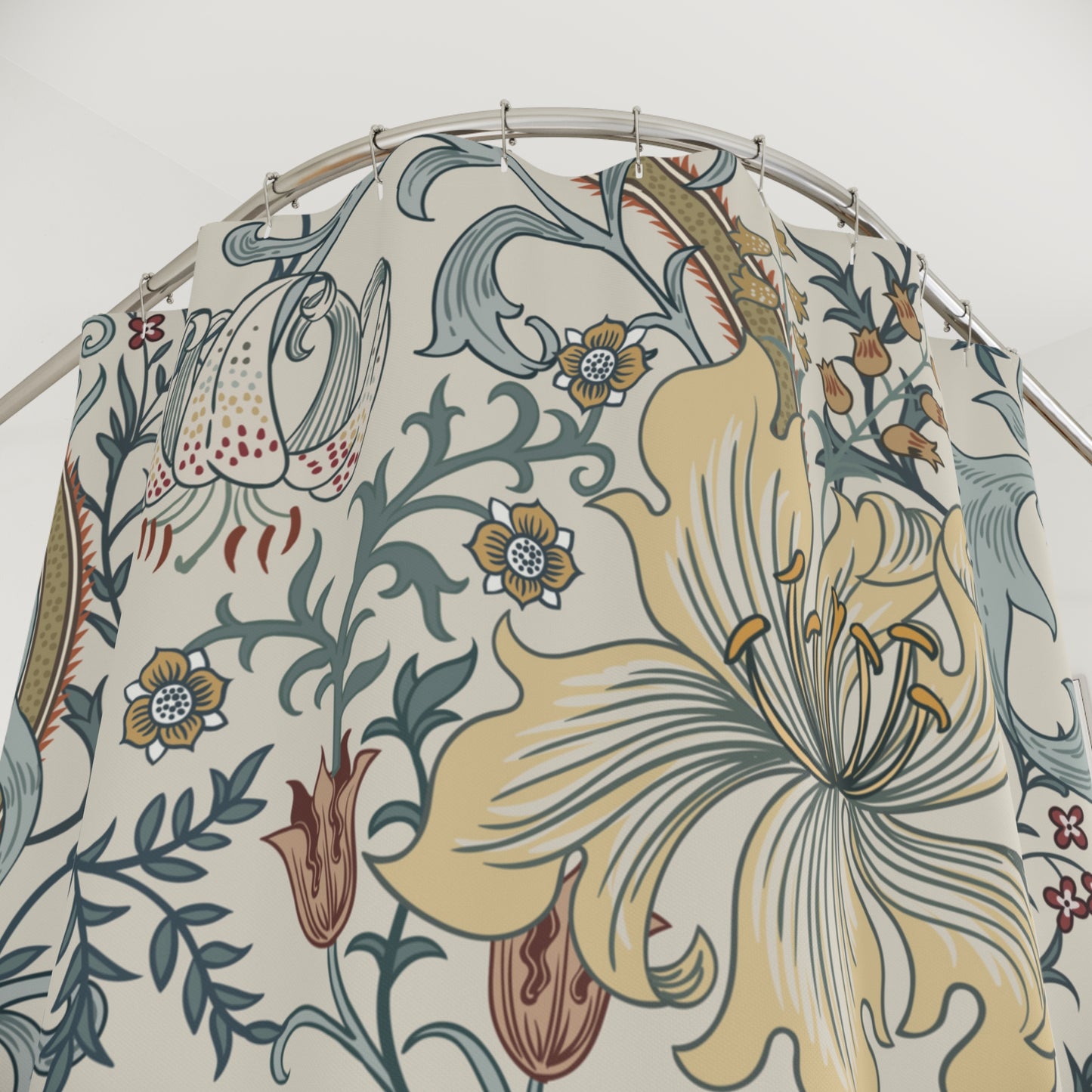 William Morris Enchanted Golden Lily Shower Curtain