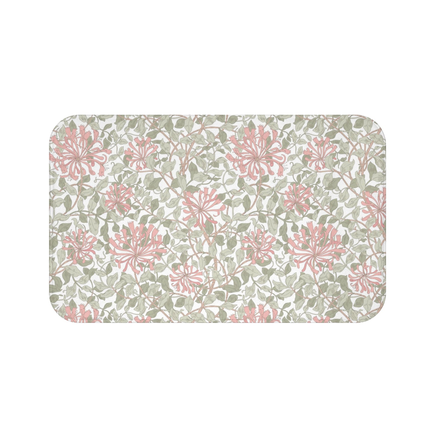 William Morris Bath Mat Honeysuckle Soft Green