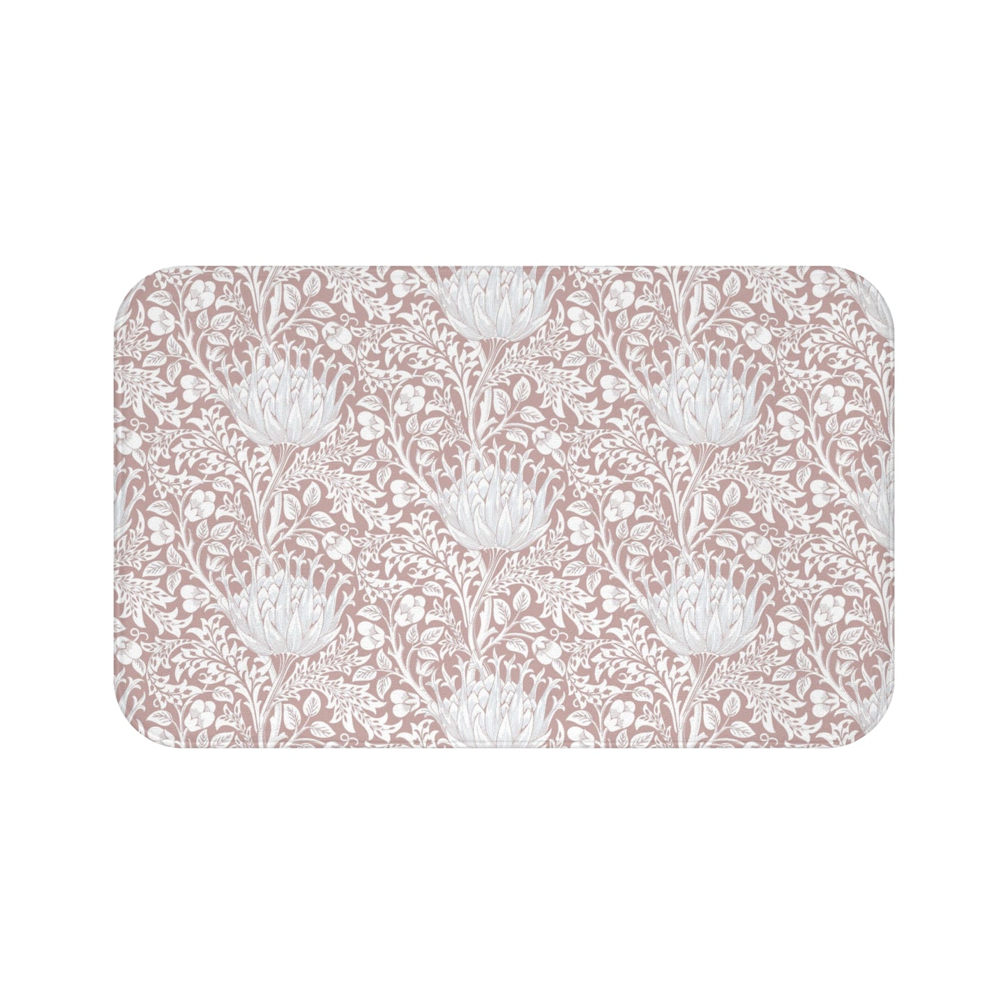 William Morris Bath Mat Artichoke Pink