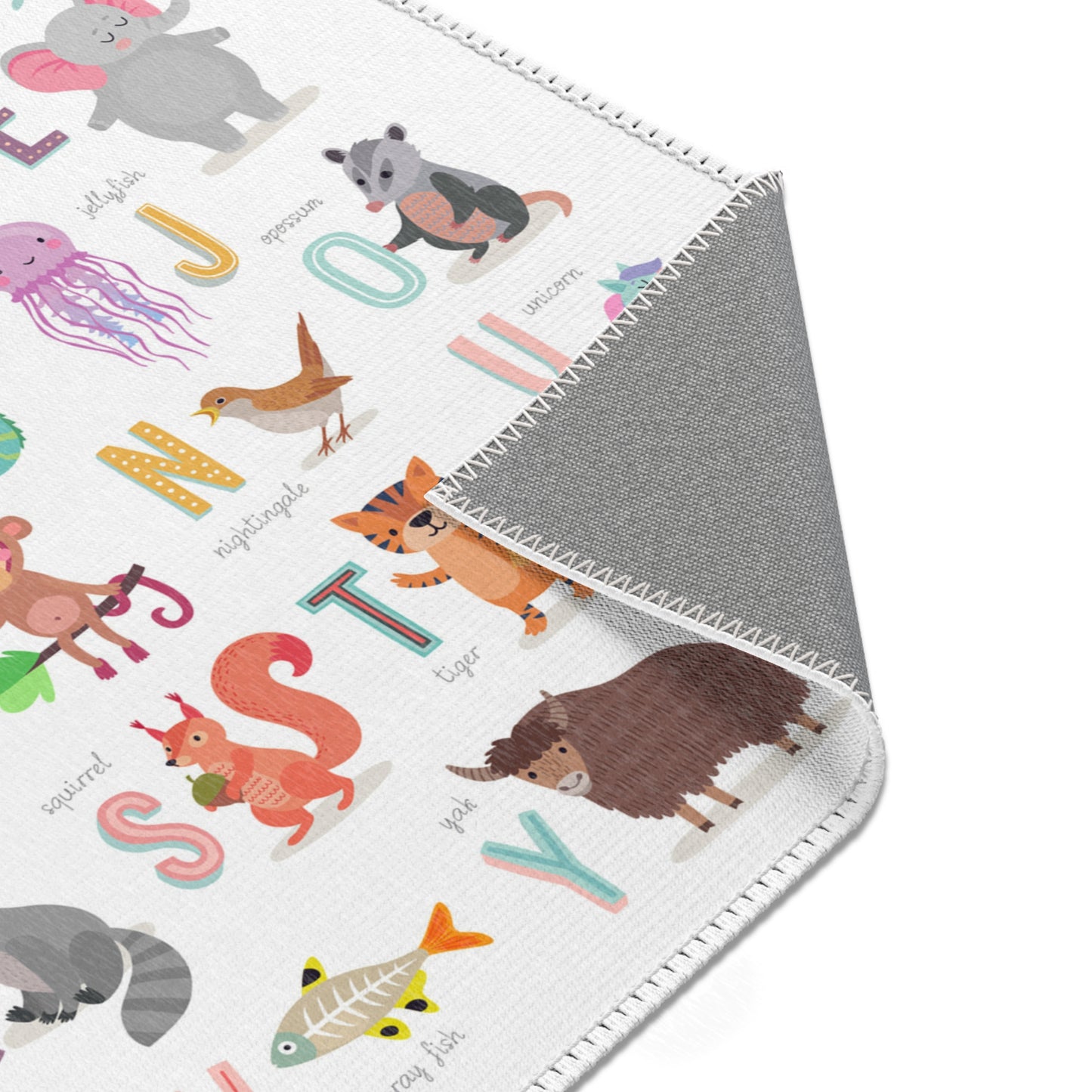 Animal Alphabet Nursery Rug Play Mat