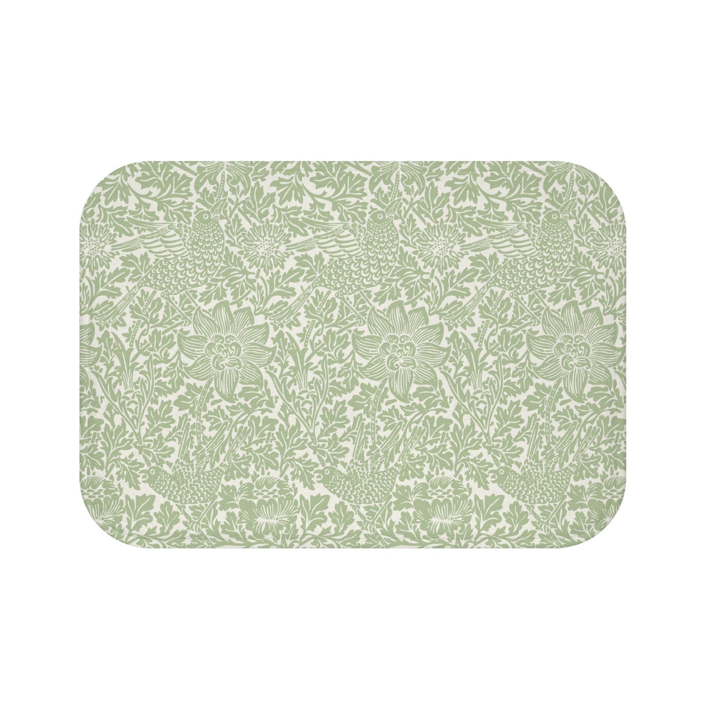 William Morris Bath Mat Bird & Anemone Sage Green