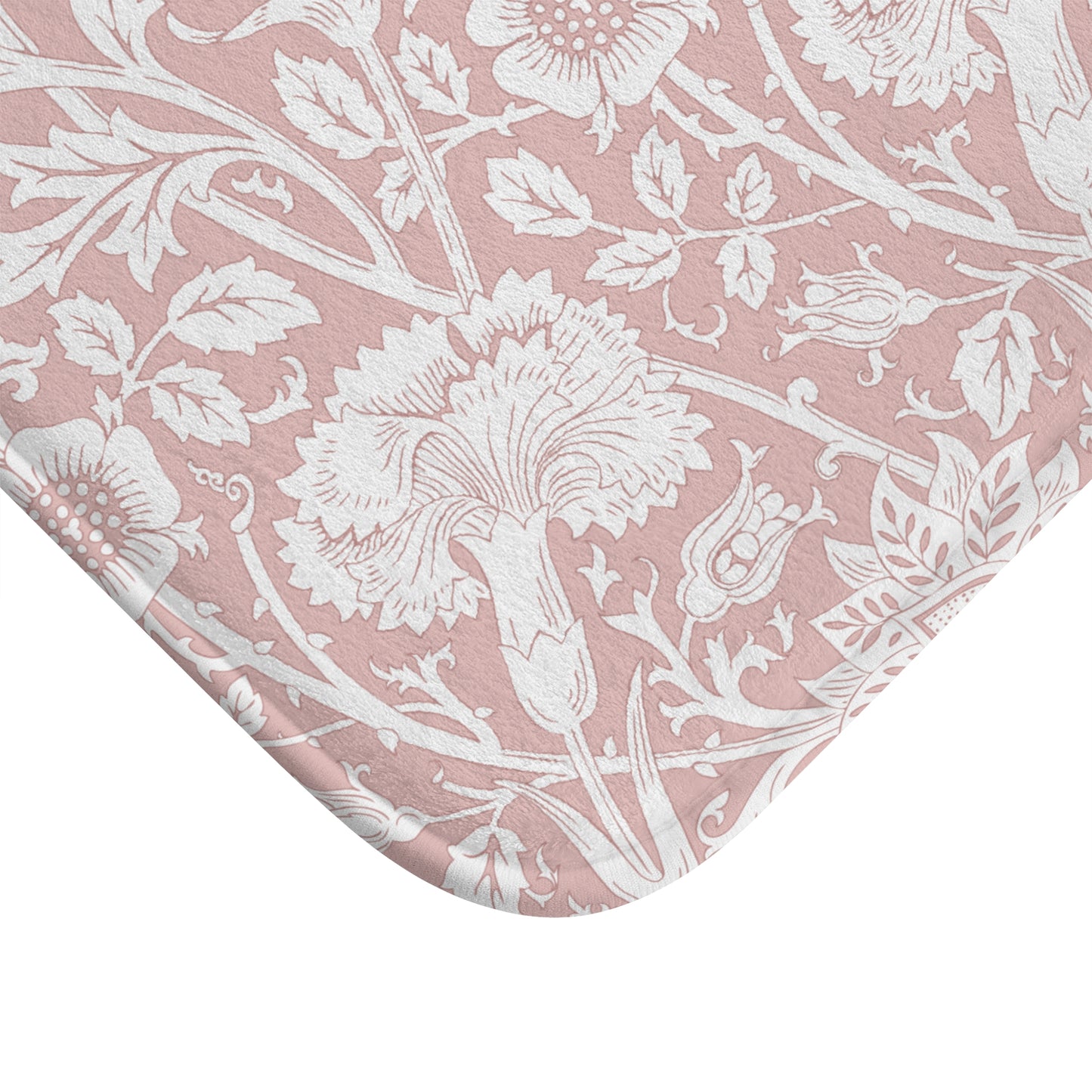 William Morris Bath Mat Pink & Rose