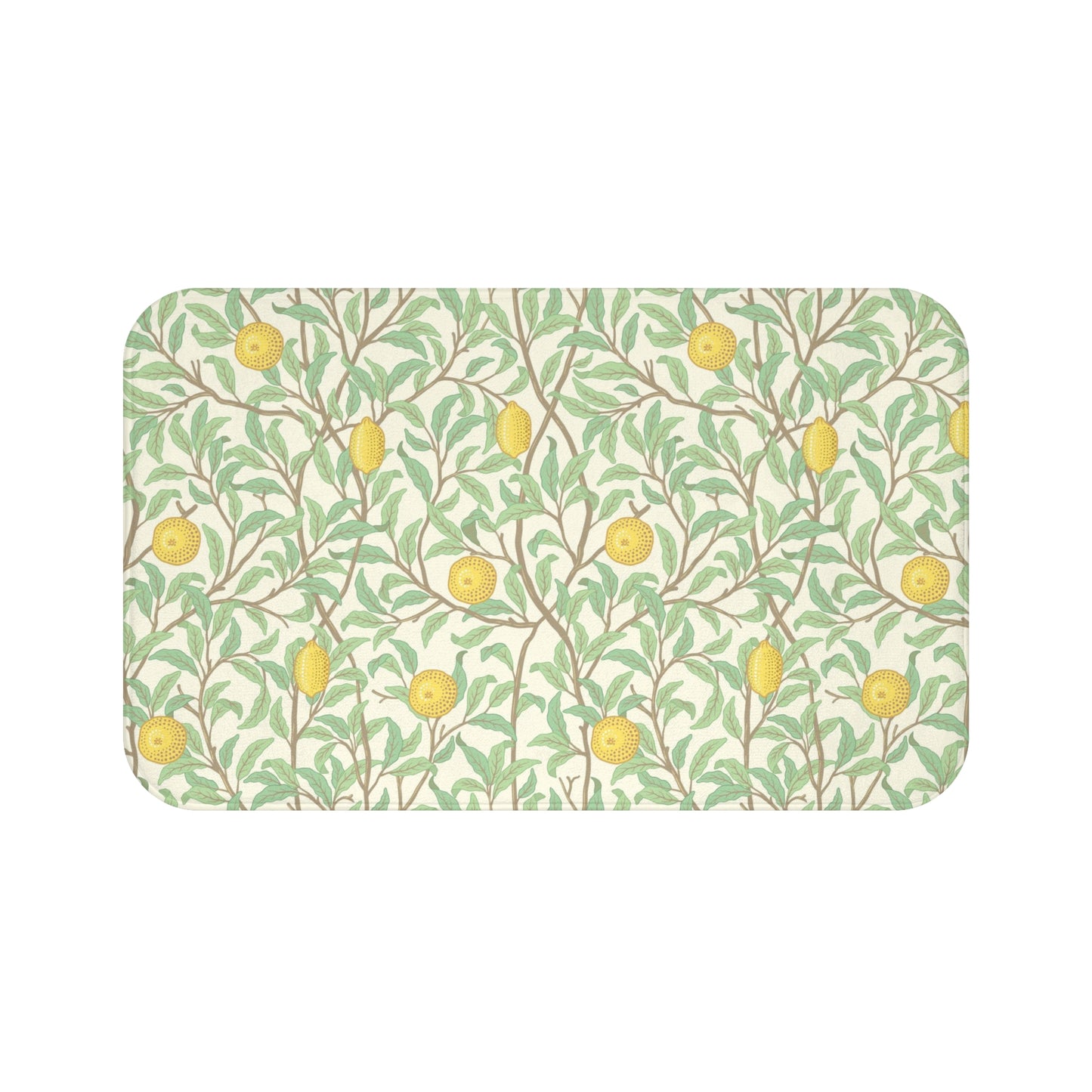 William Morris Bath Mat Lemons
