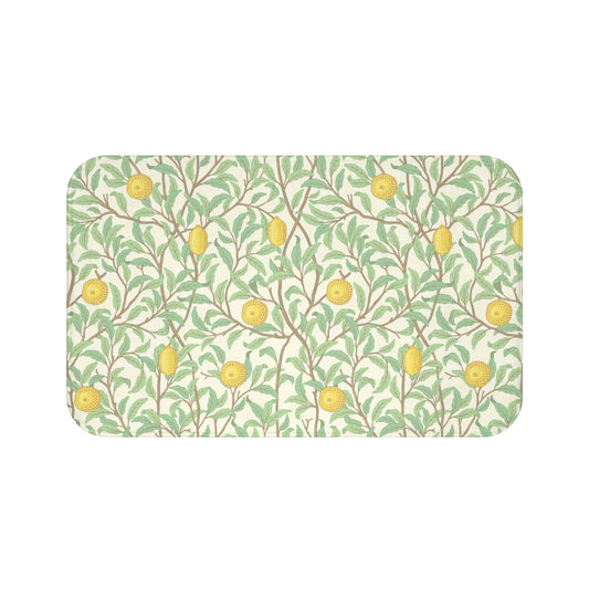 William Morris Bath Mat Lemons
