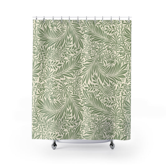 William Morris Larkspur Sage Green Shower Curtain