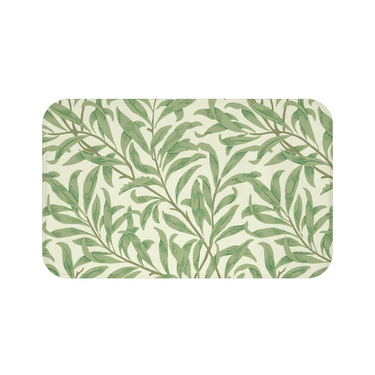 William Morris Bath Mat Willow Bough Summer Green