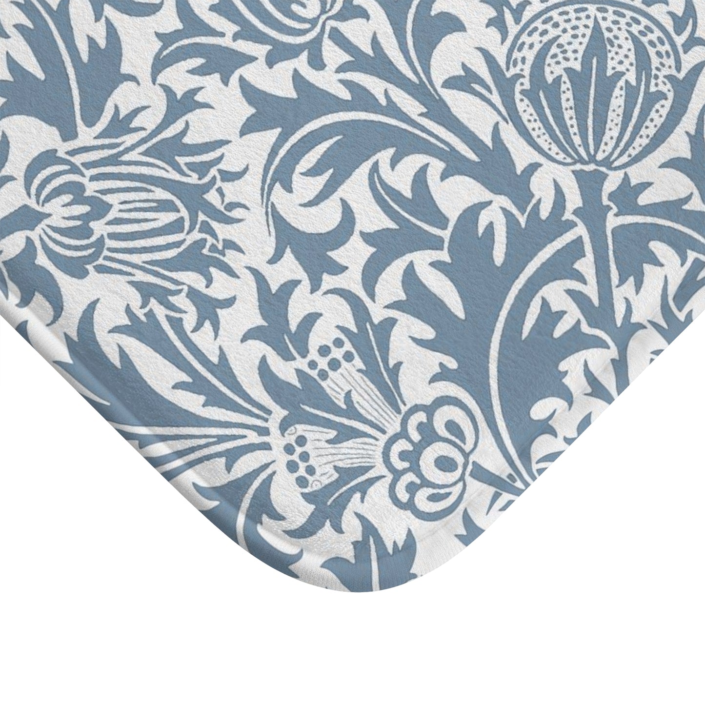 William Morris Bath Mat Thistle Blue