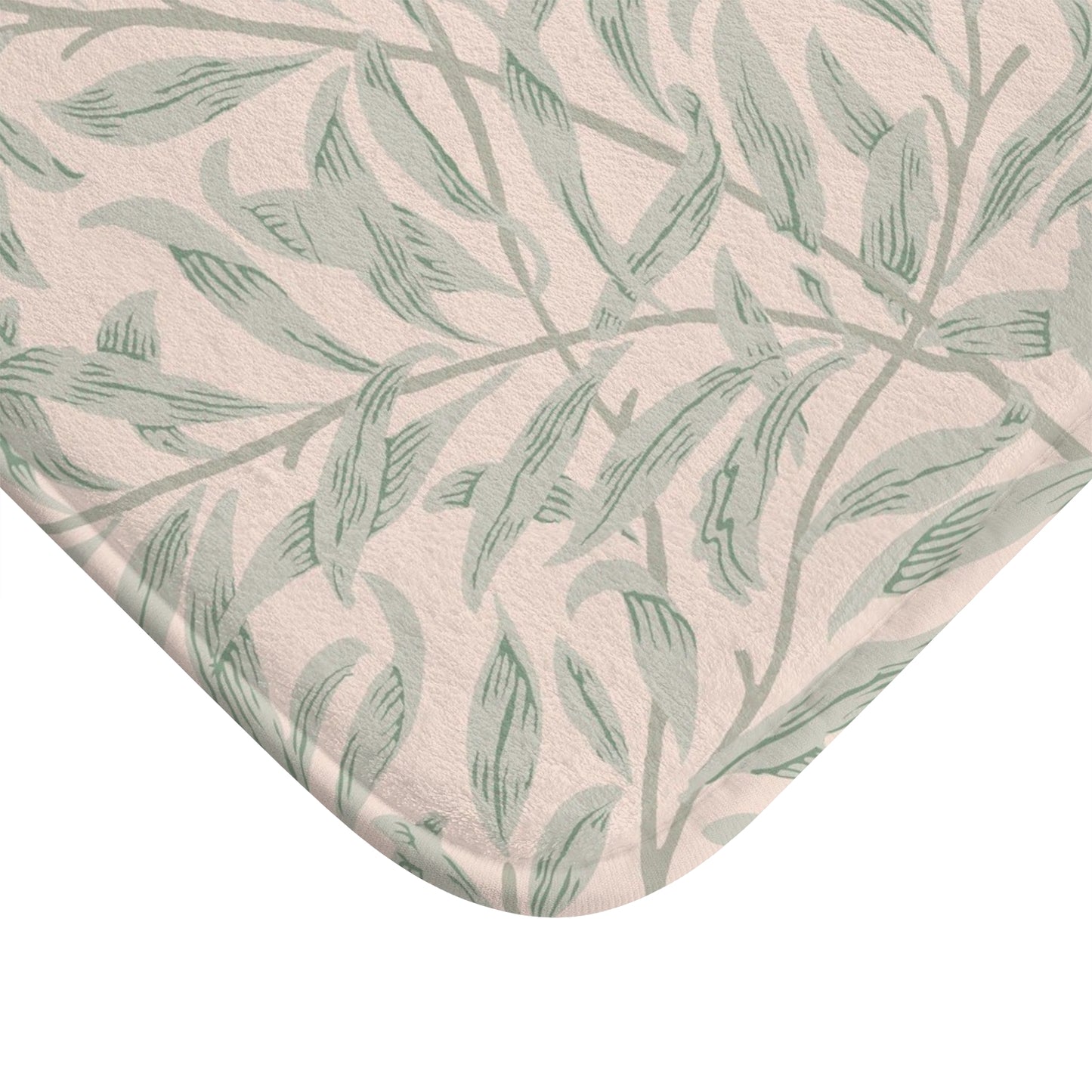 William Morris Bath Mat Willow Bough Peach Sage