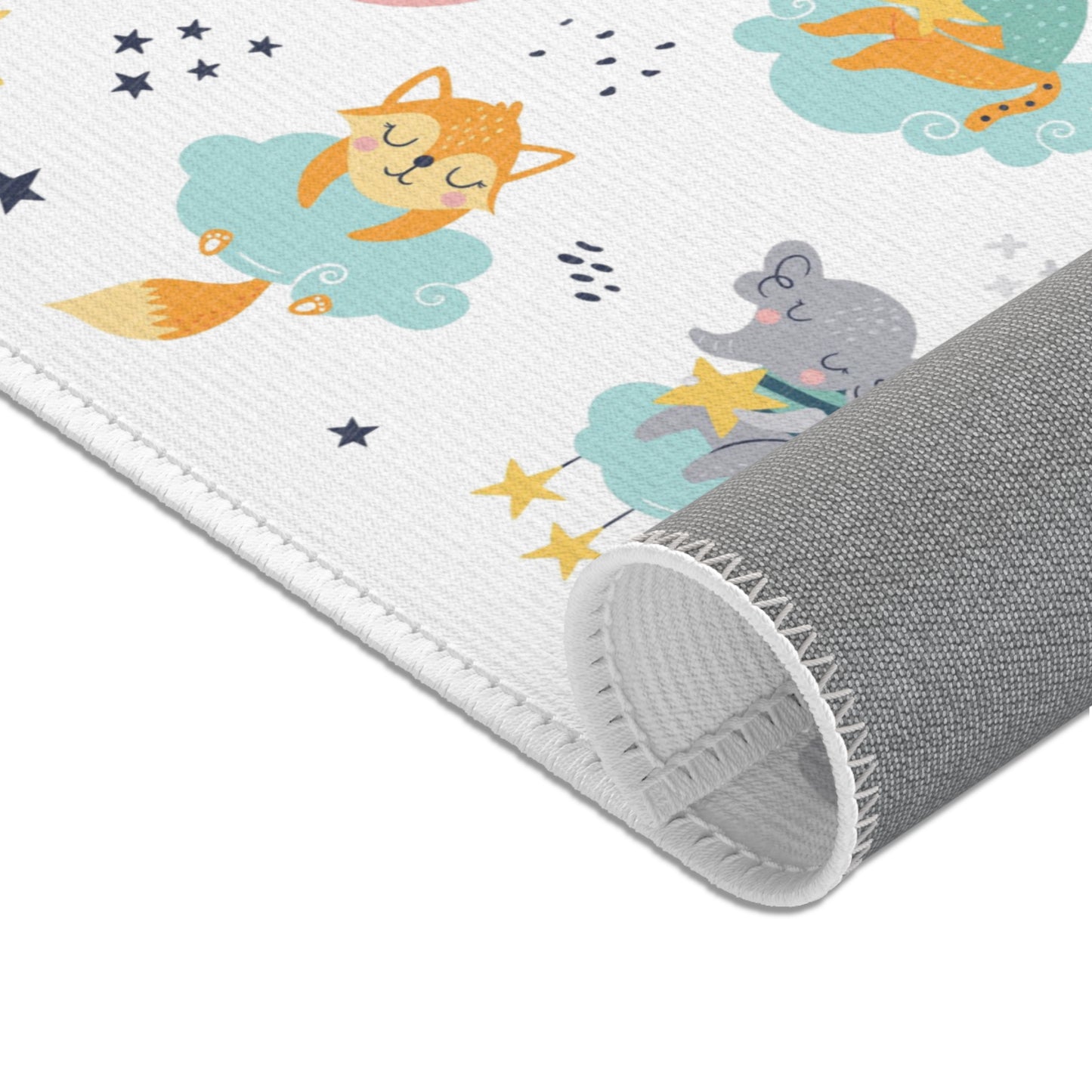 Sleepy Bedtime Animals Nursery Rug Play Mat