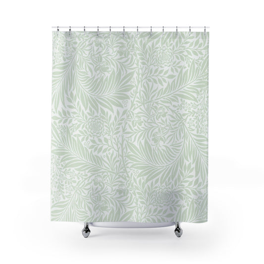 William Morris Larkspur Mint Aqua Shower Curtain