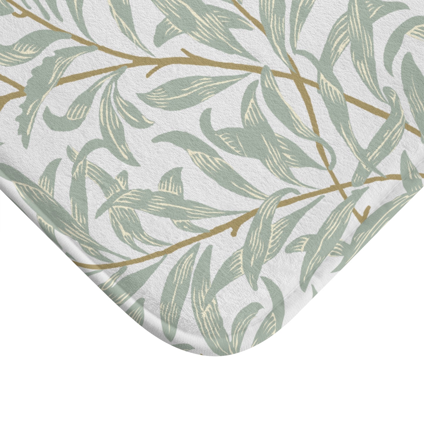 William Morris Bath Mat Willow Bough Blue Green