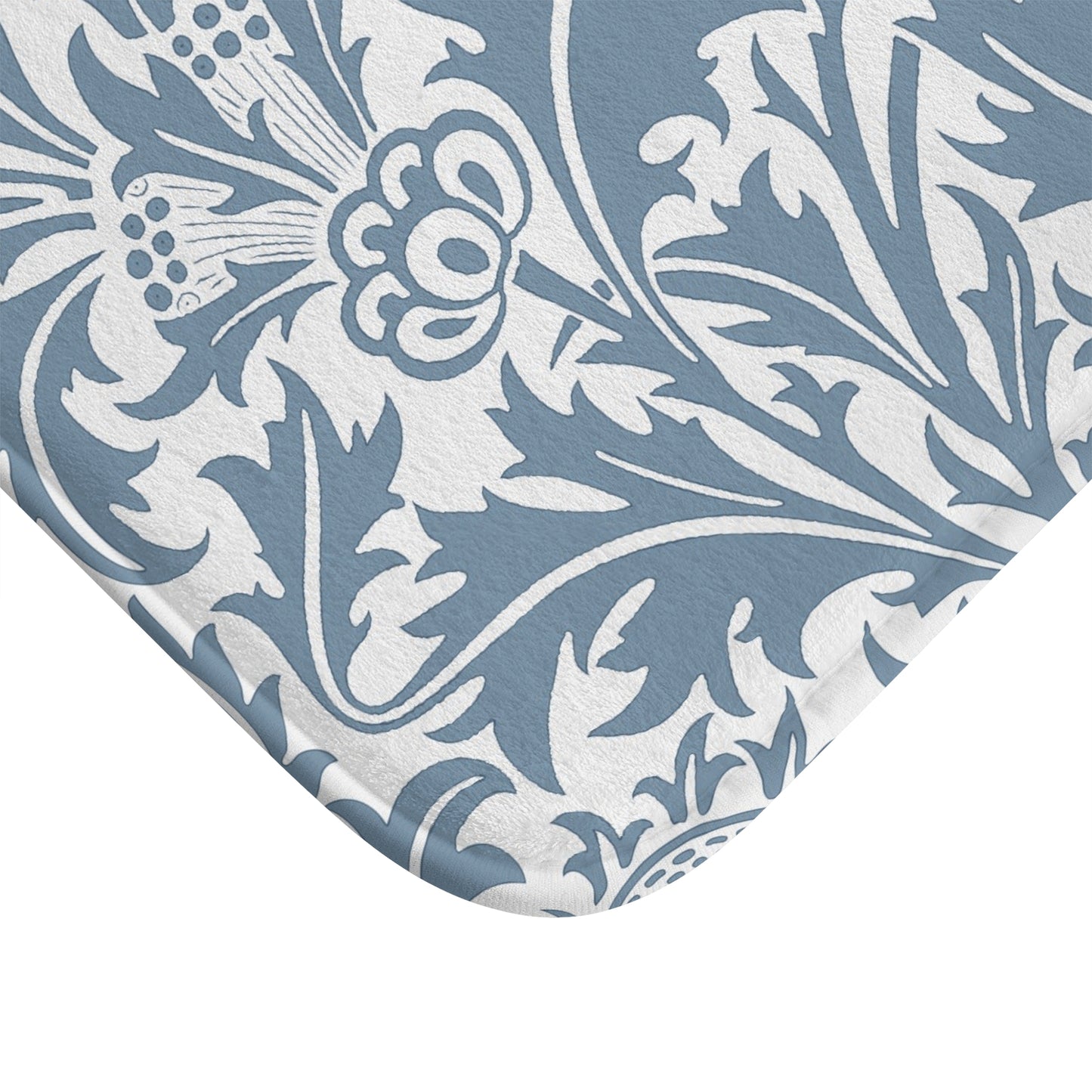 William Morris Bath Mat Thistle Blue