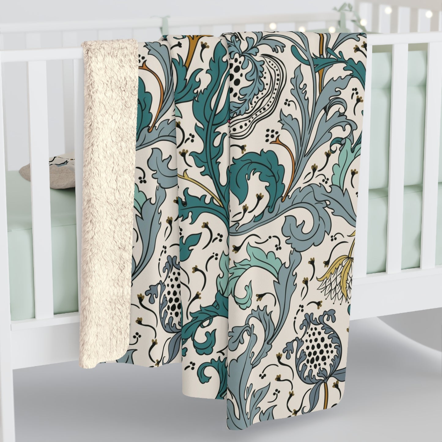 Walter Crane Antique Teazle Fleece Lined Blanket