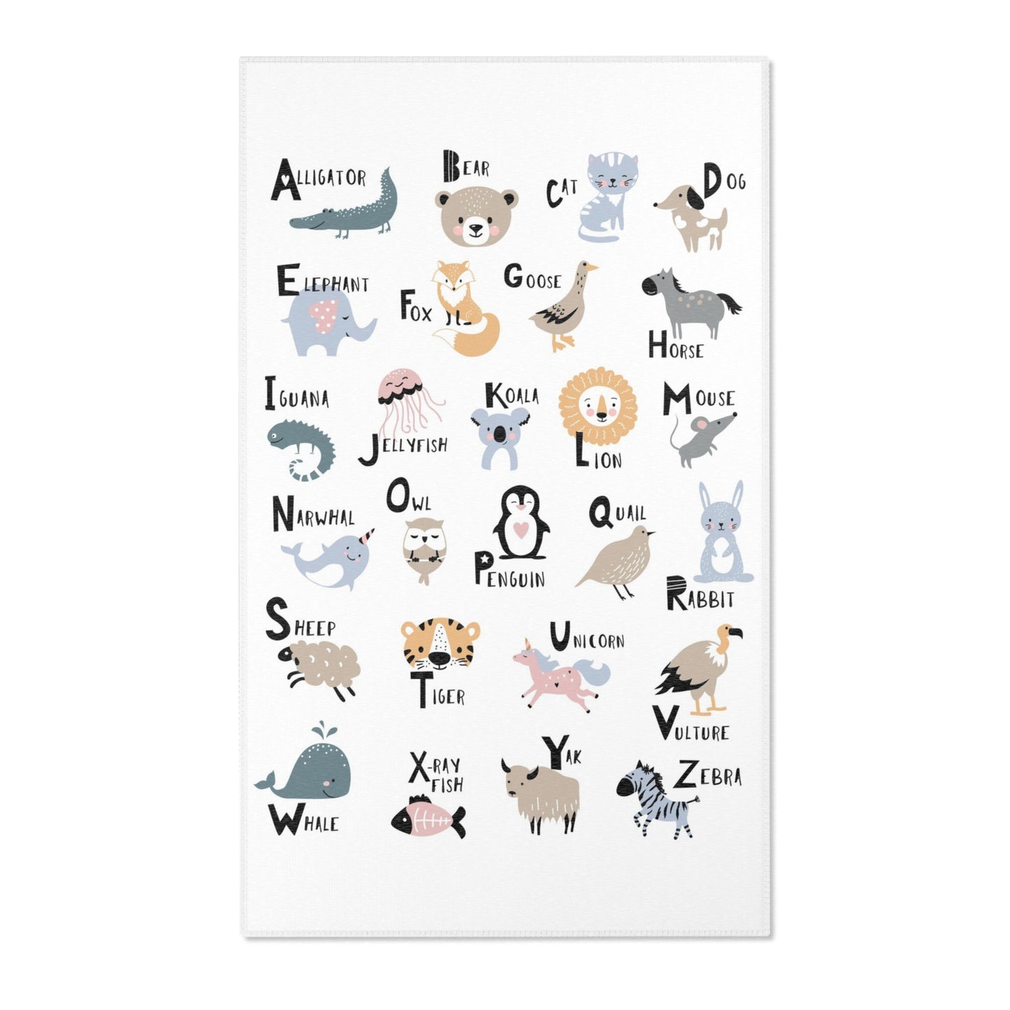 Alphabet Animals Nursery Rug Play Mat