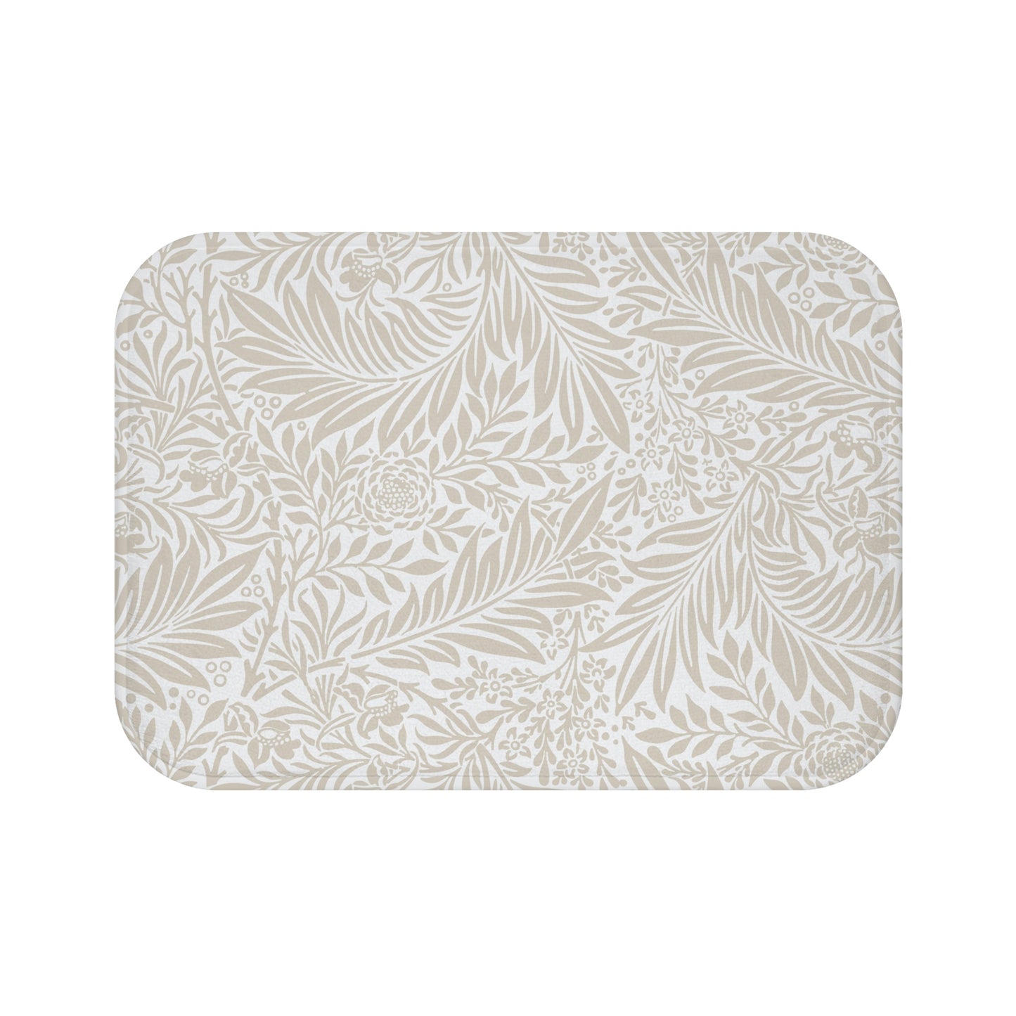 William Morris Bath Mat Larkspur Beige White