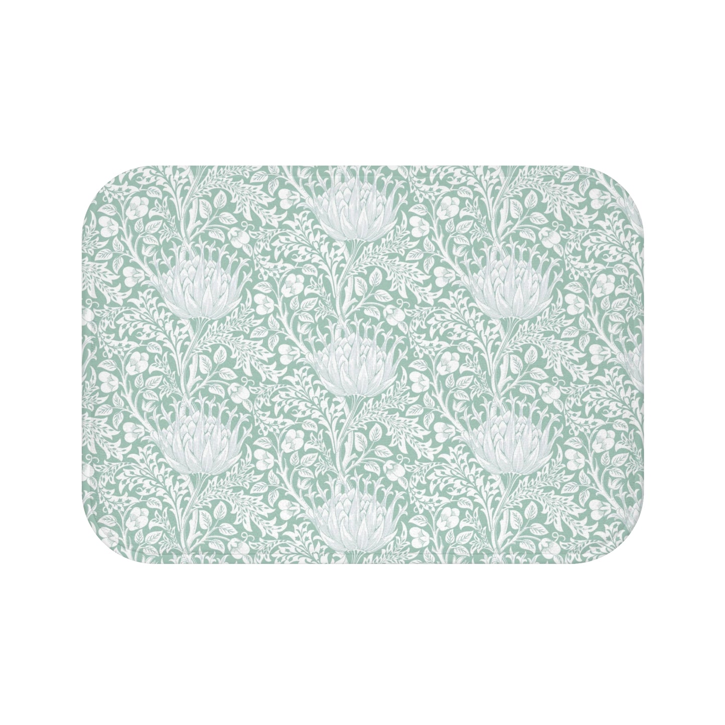 William Morris Bath Mat Artichoke Mint Aqua