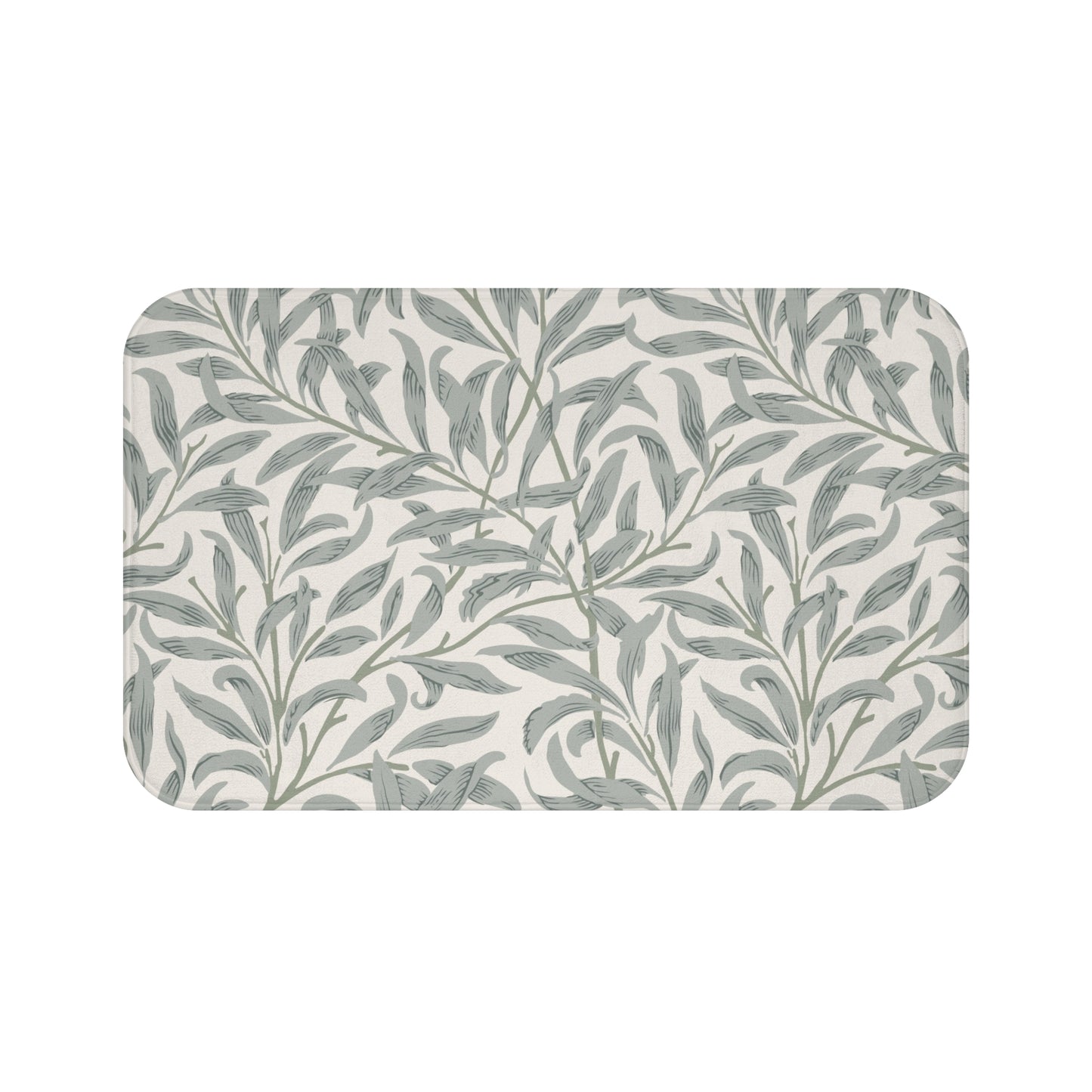 William Morris Bath Mat Gray Willow Bough