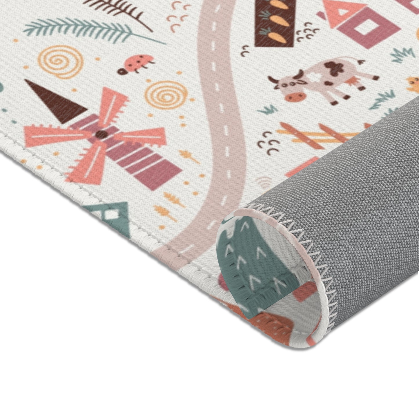 Magical Town Road Map Nursery Rug Play Mat