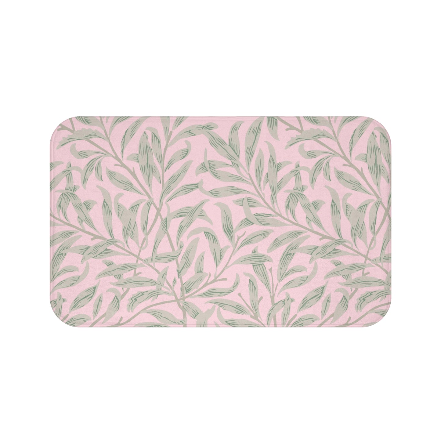 William Morris Bath Mat Willow Bough Pink Sage