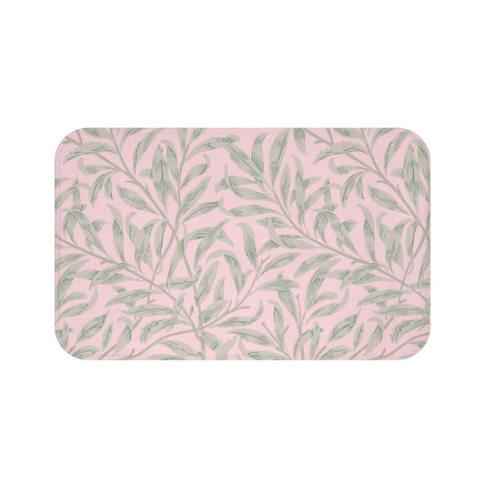 William Morris Bath Mat Willow Bough Pink Sage