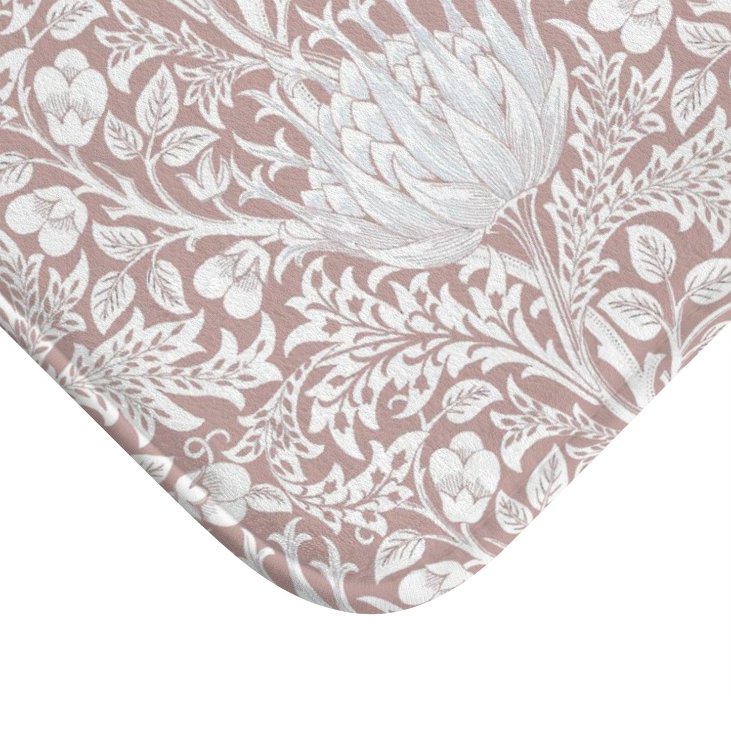 William Morris Bath Mat Artichoke Pink