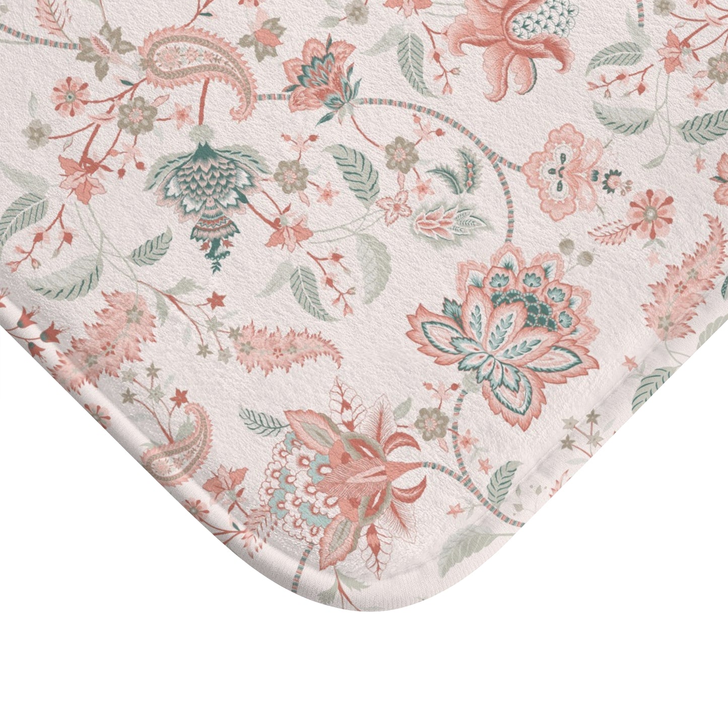 Belvedere Chintz Bath Mat Peach