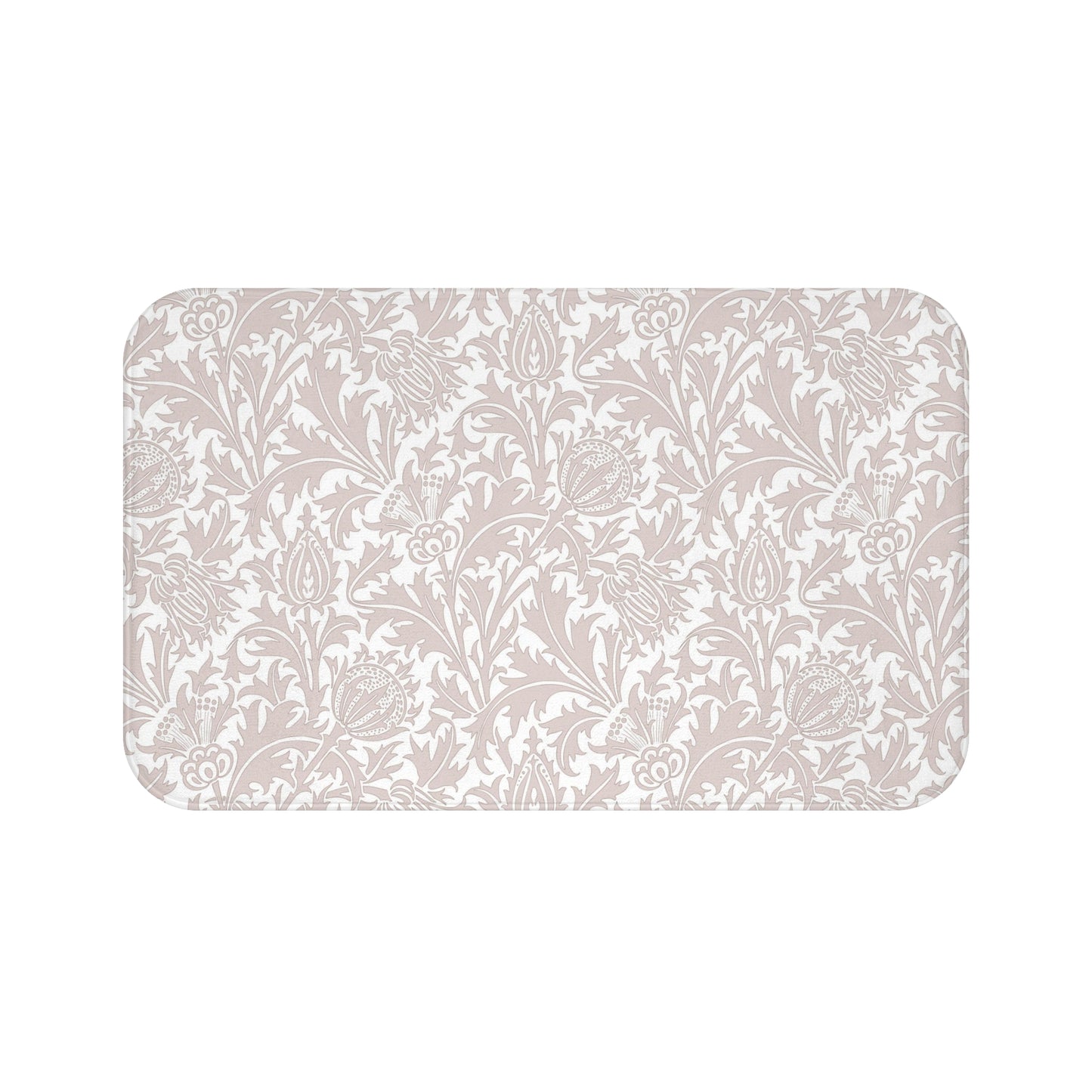 William Morris Bath Mat Thistle Beige