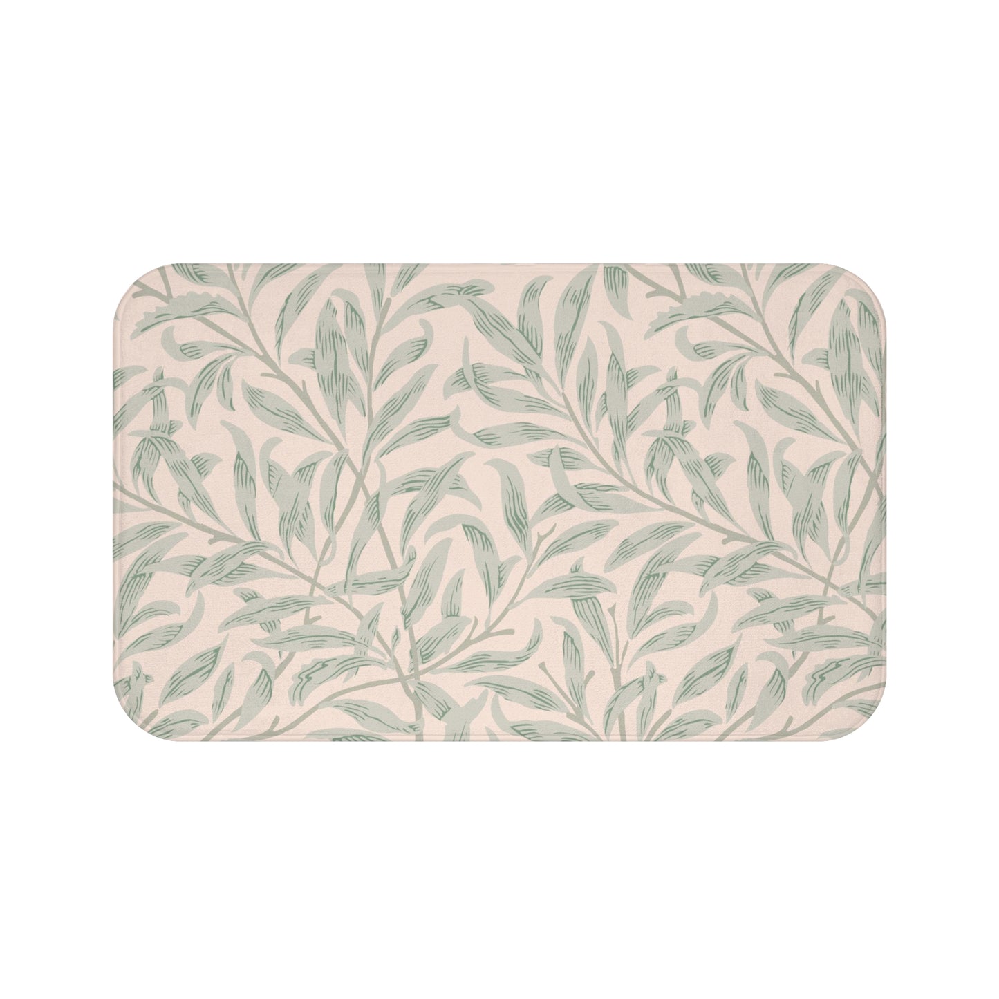 William Morris Bath Mat Willow Bough Peach Sage
