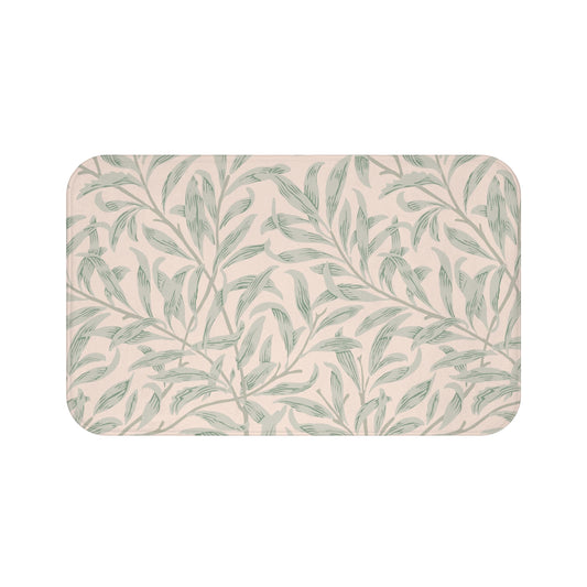 William Morris Bath Mat Willow Bough Peach Sage