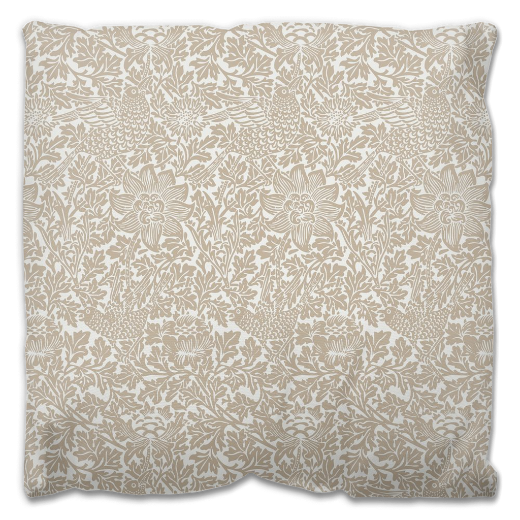 Bird & Anemone Outdoor Pillows William Morris Beige