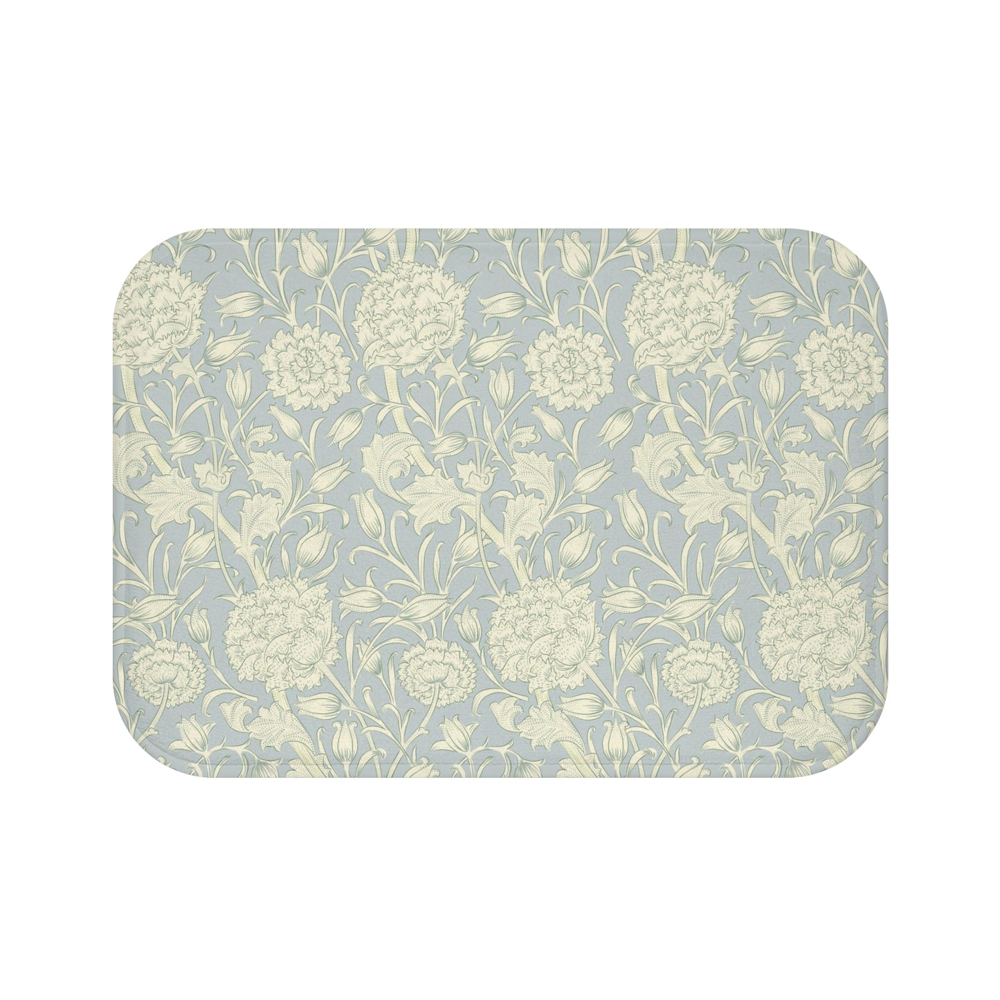 William Morris Bath Mat Pink & Rose Gray Blue
