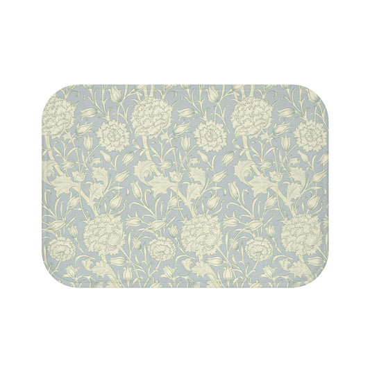 William Morris Bath Mat Pink & Rose Gray Blue