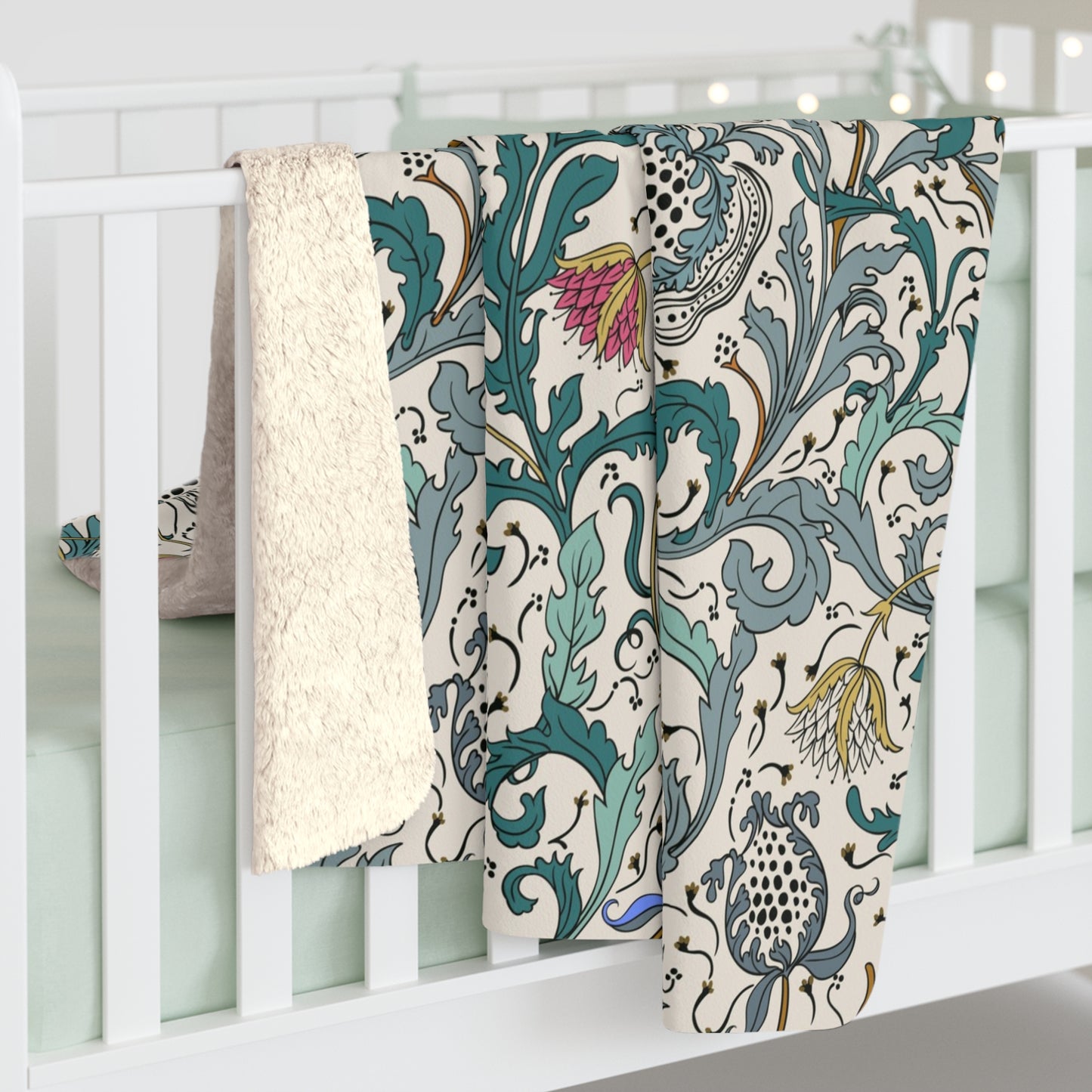 Walter Crane Antique Teazle Fleece Lined Blanket