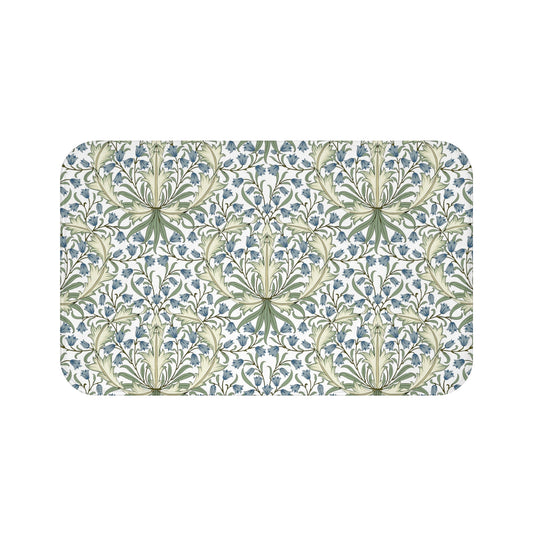 William Morris Bath Mat Bluebell II Blue Green