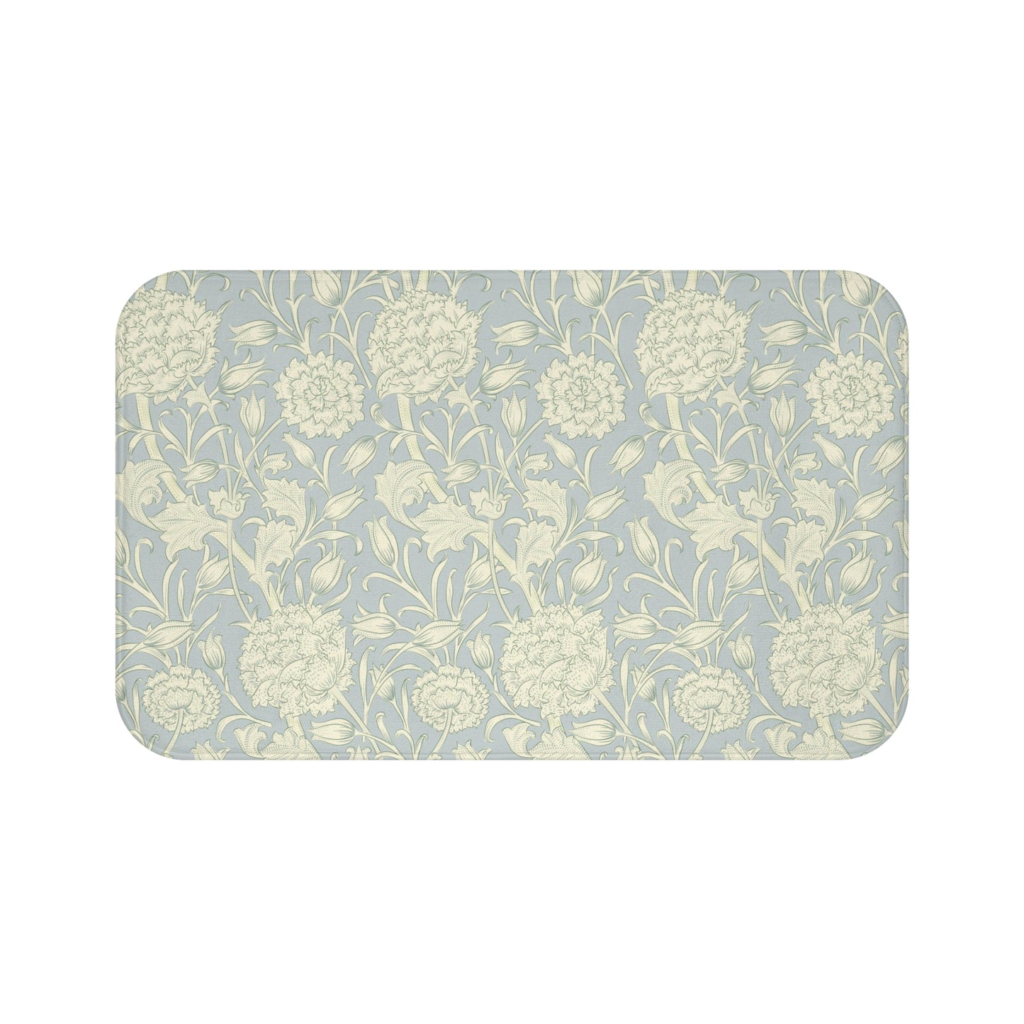 William Morris Bath Mat Pink & Rose Gray Blue