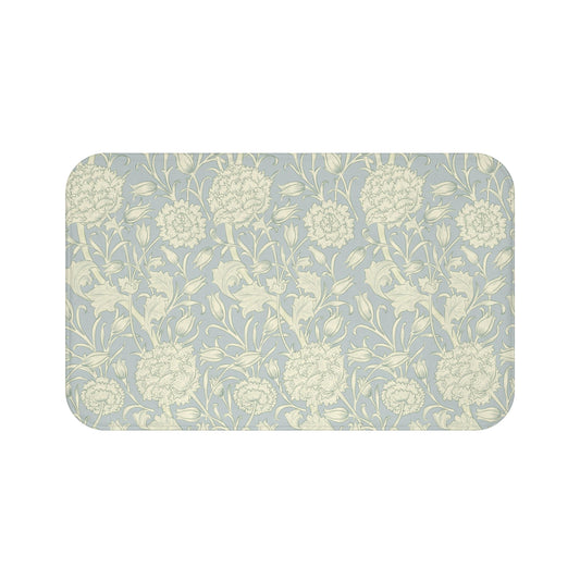 William Morris Bath Mat Pink & Rose Gray Blue