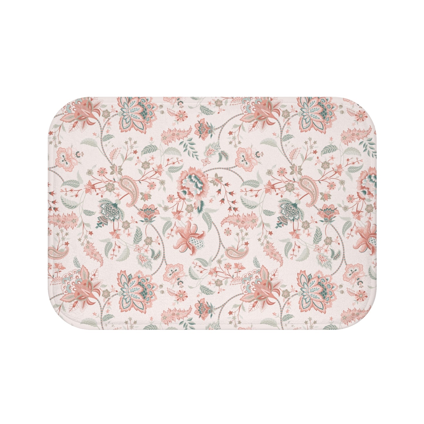 Belvedere Chintz Bath Mat Peach
