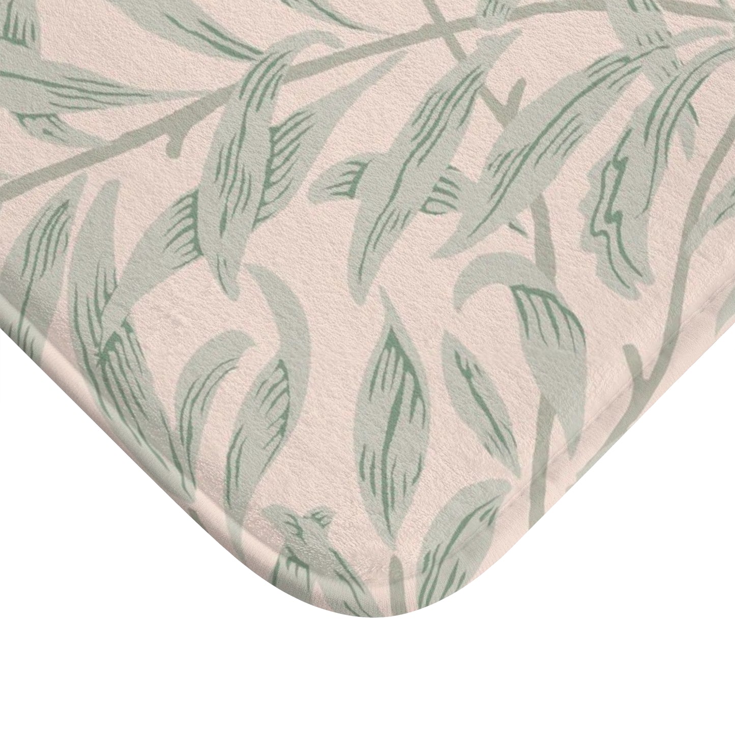 William Morris Bath Mat Willow Bough Peach Sage