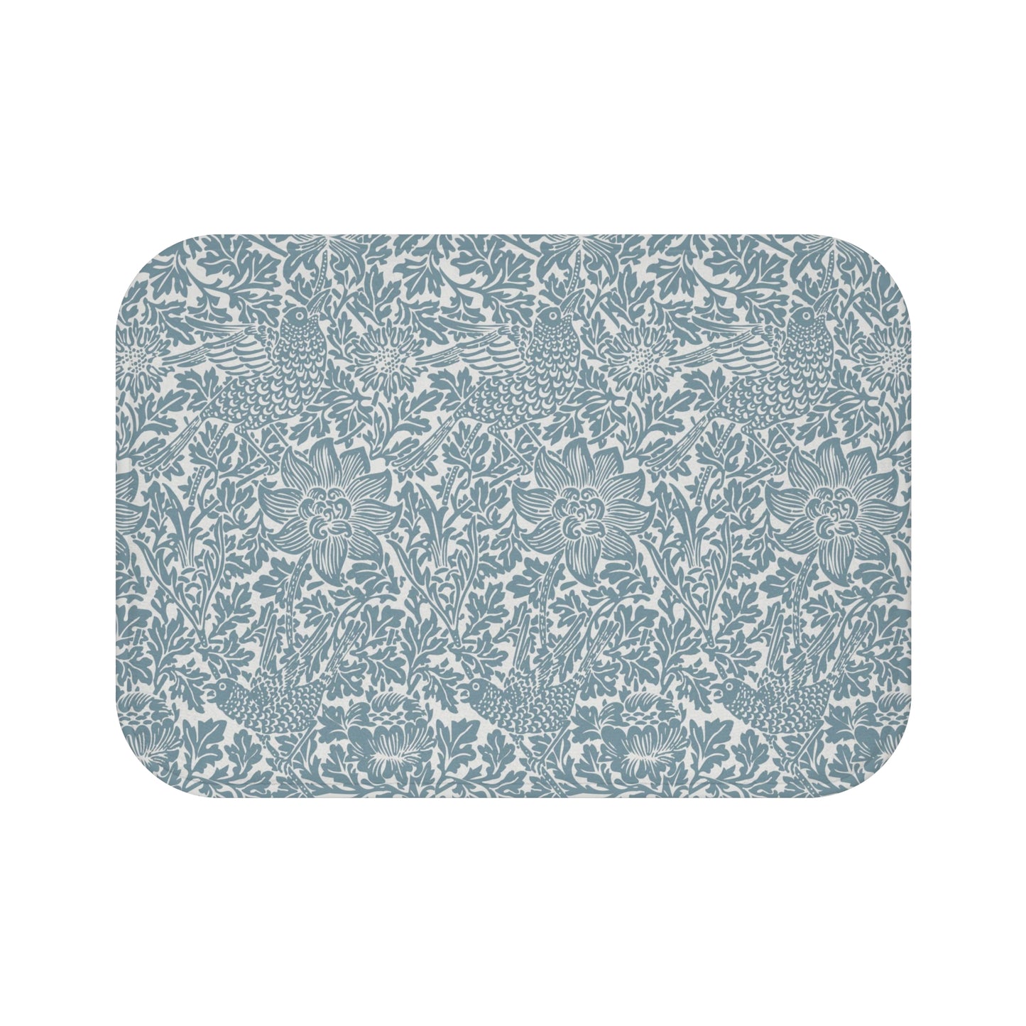 William Morris Bath Mat Bird & Anemone Slate Blue