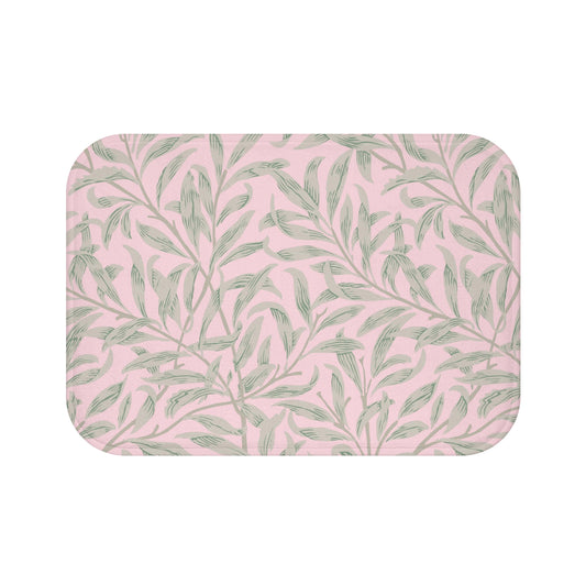 William Morris Bath Mat Willow Bough Pink Sage