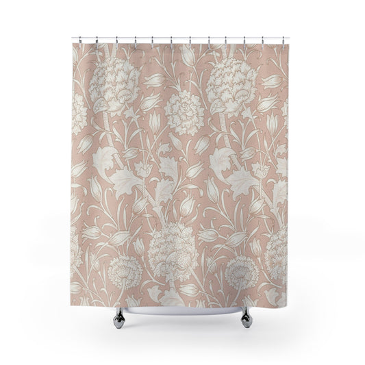 William Morris Pink & Rose Blush Shower Curtain