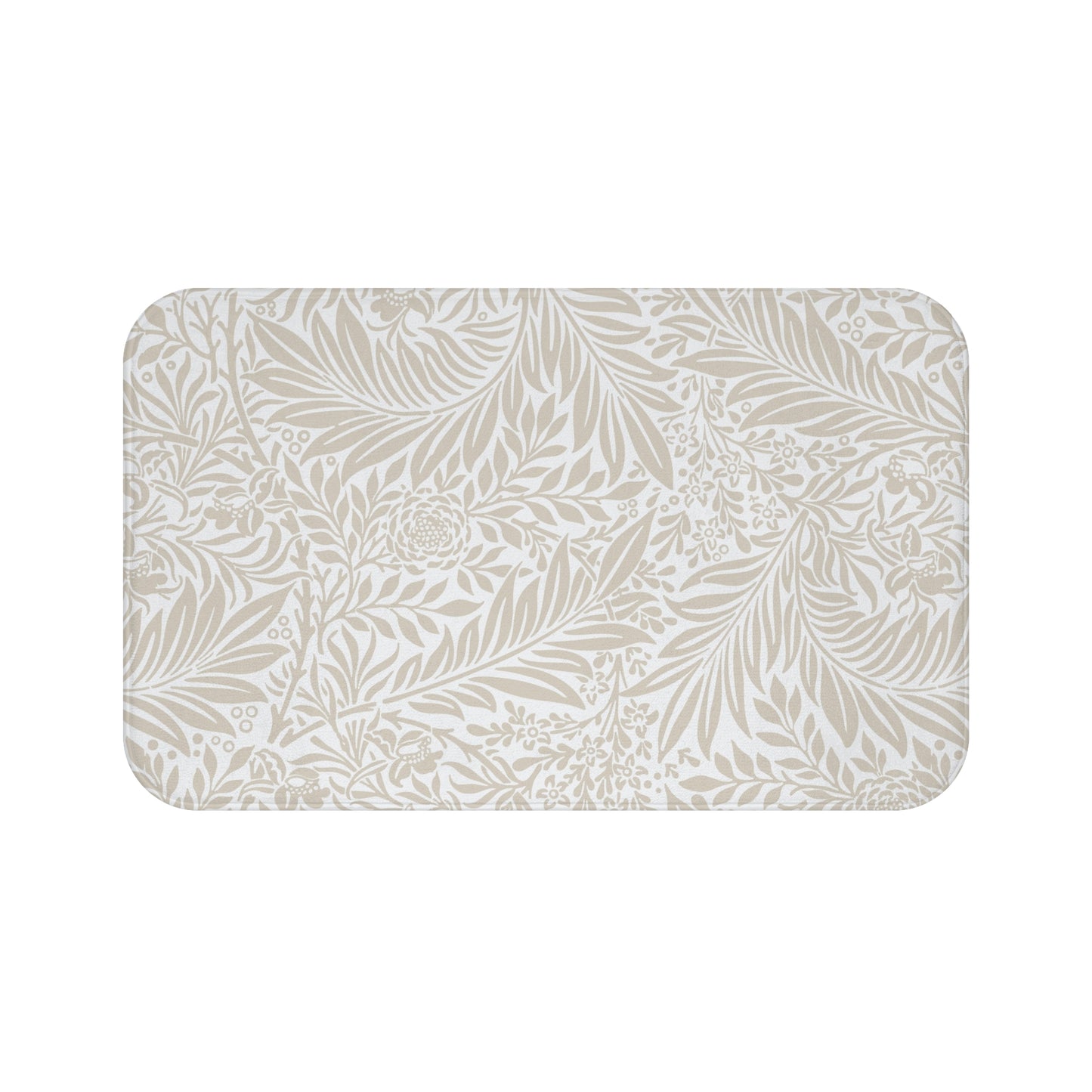William Morris Bath Mat Larkspur Beige White