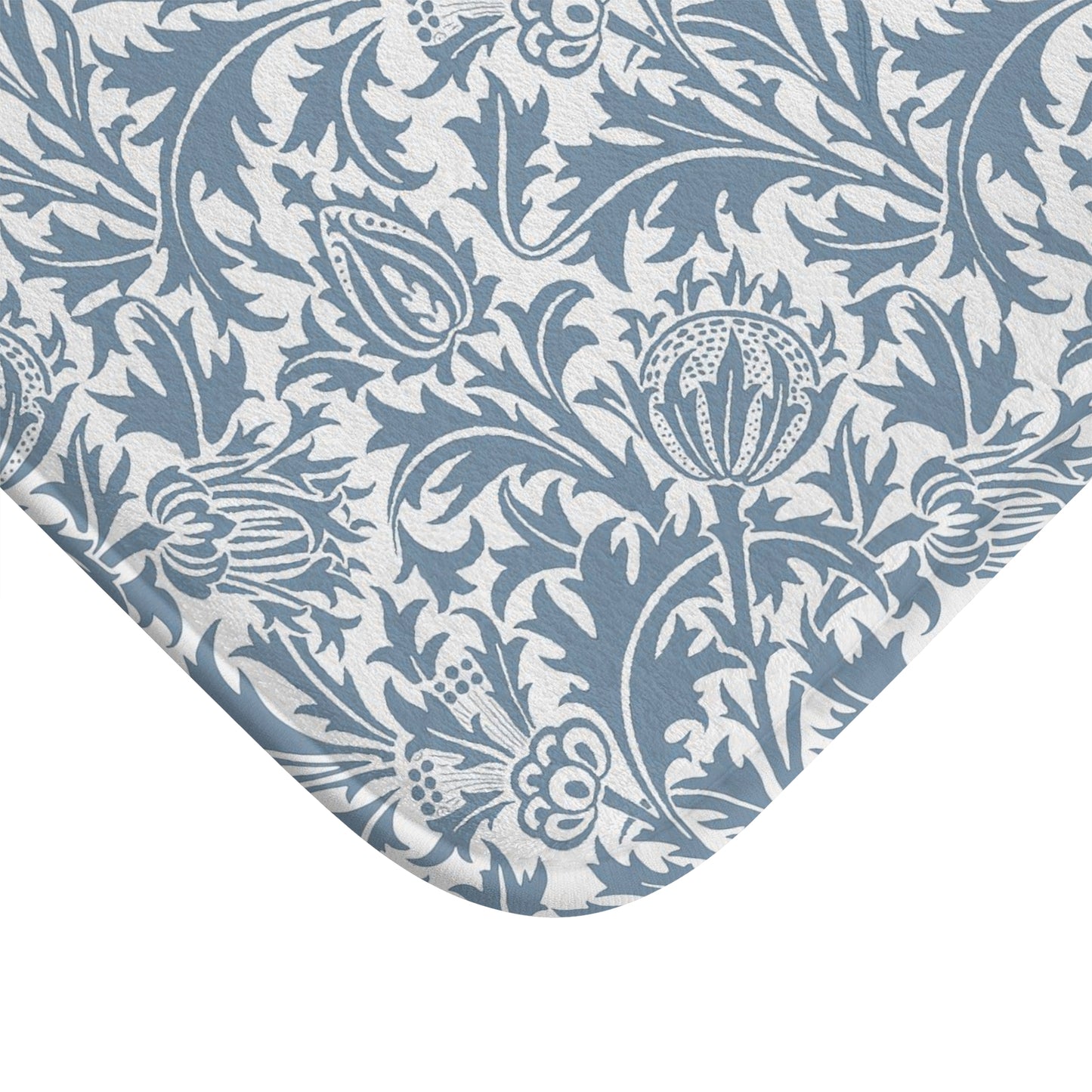 William Morris Bath Mat Thistle Blue