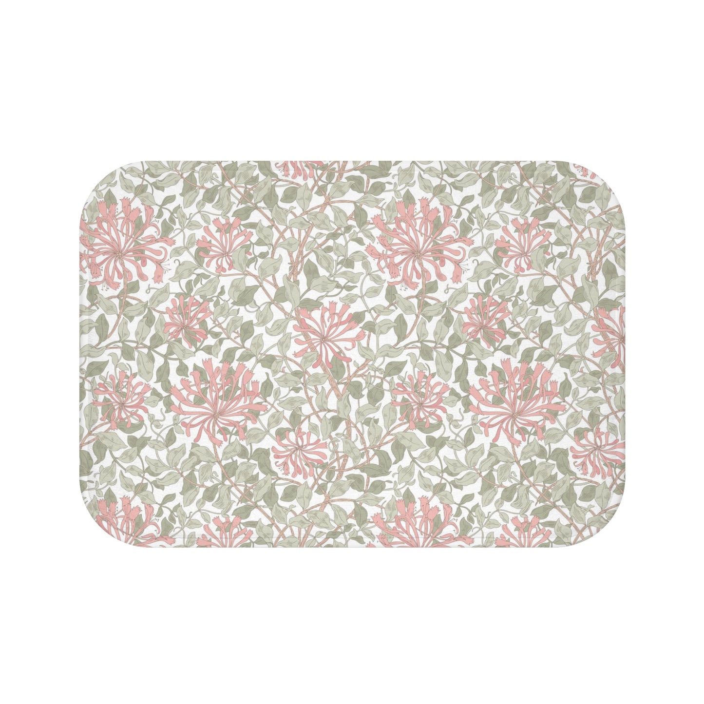 William Morris Bath Mat Honeysuckle Soft Green